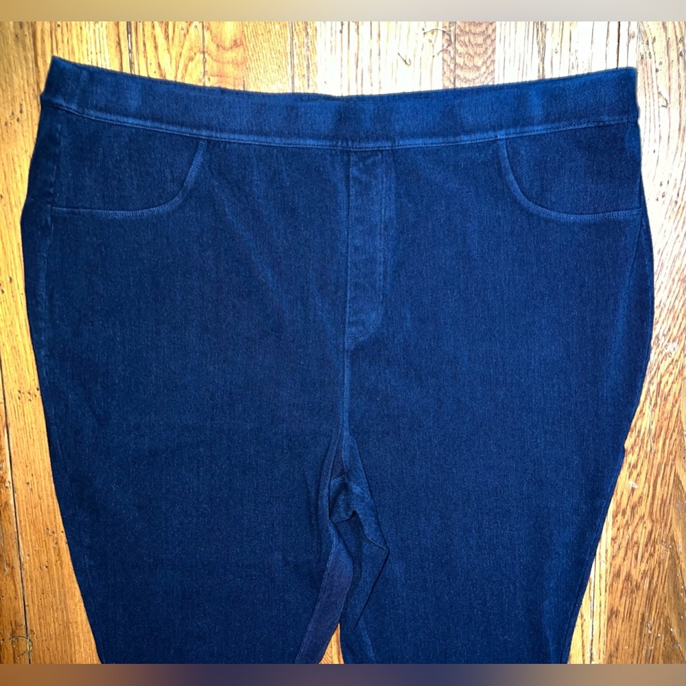 NEW: Susan Graver Petite Cool Touch Denim Pull-On Ankle Jean! Size 20WP. - Picture 4 of 16
